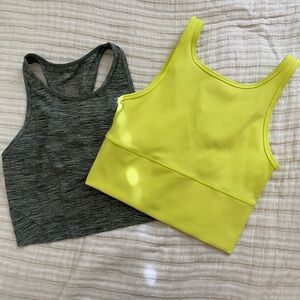 Lululemon top along with target top both workout shirts good condition.